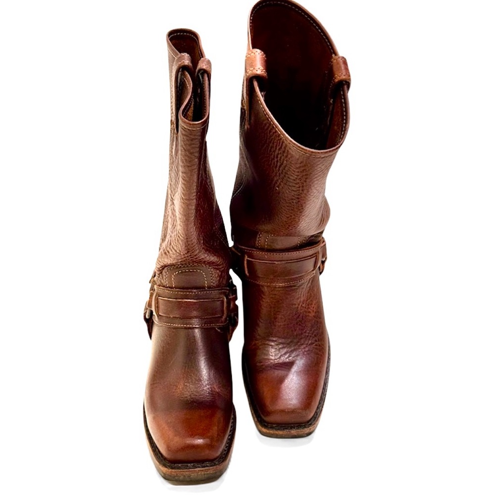 Frye Brown Leather Heeled Boots - Picture 4 of 10